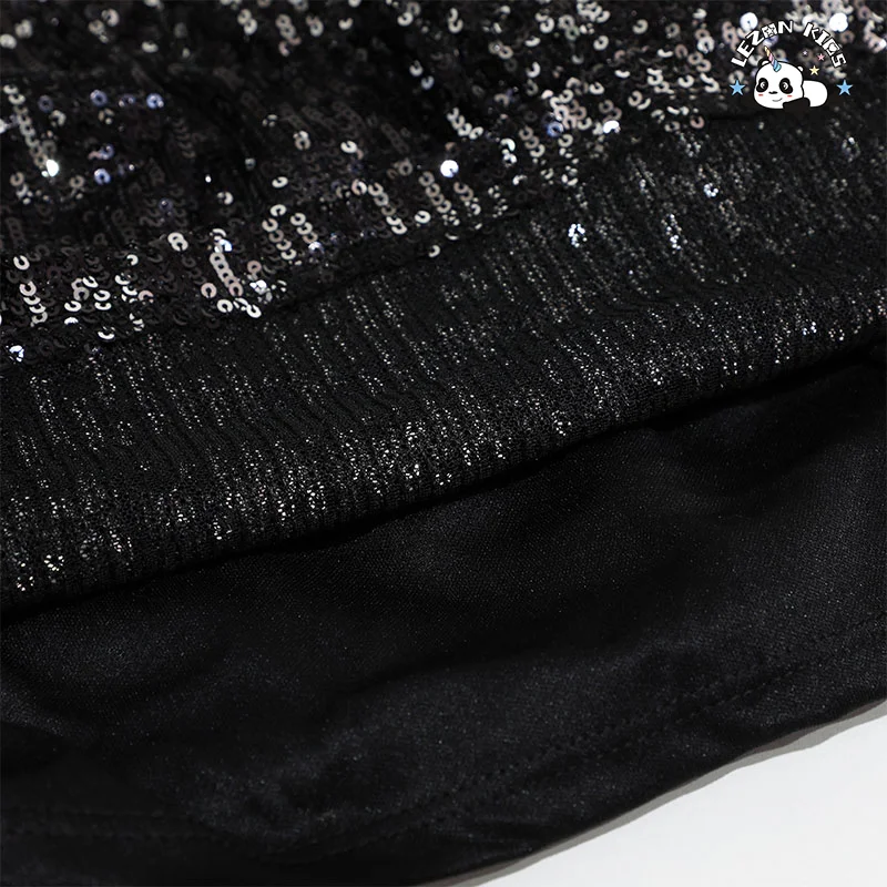 LEZONKIDS - Customizable Summer Wholesale Girls Sequin Dress Princess Kids Suspender Sequin Girl Dresses